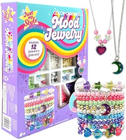 Just My Style color-changing mood jewelry kit with beaded bracelets, necklace and charms