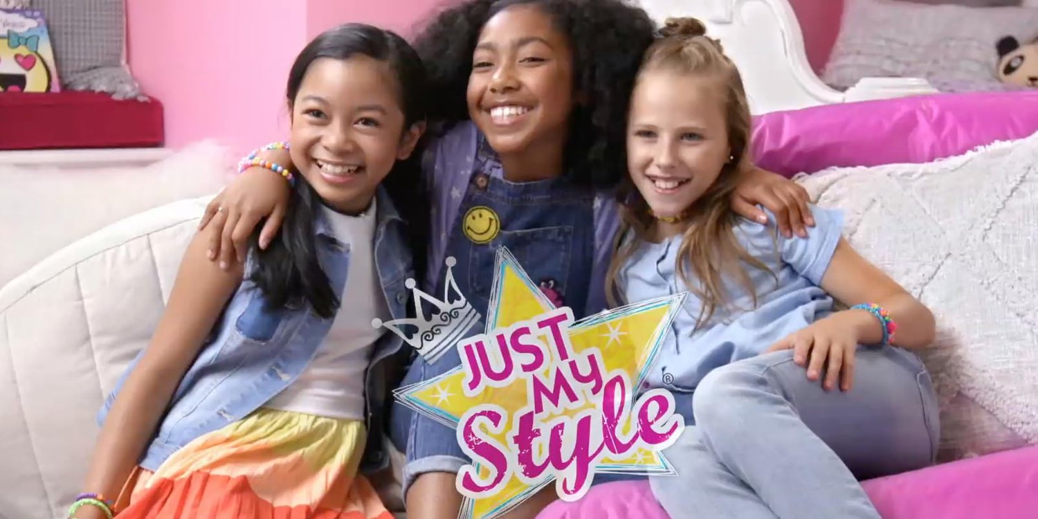 Three friends wearing Just My Style bracelets and accessories they made