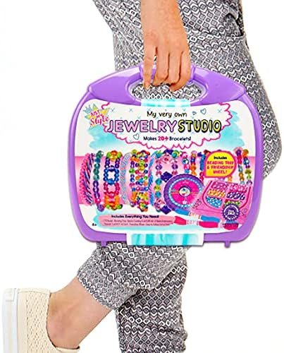 Jewelry Studio carrying case with 1,700 beads, sorting tray and friendship wheel