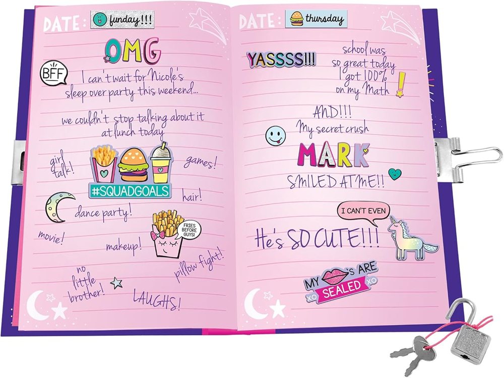 Just My Style Light Up Diary with Lock and Key — photo 6