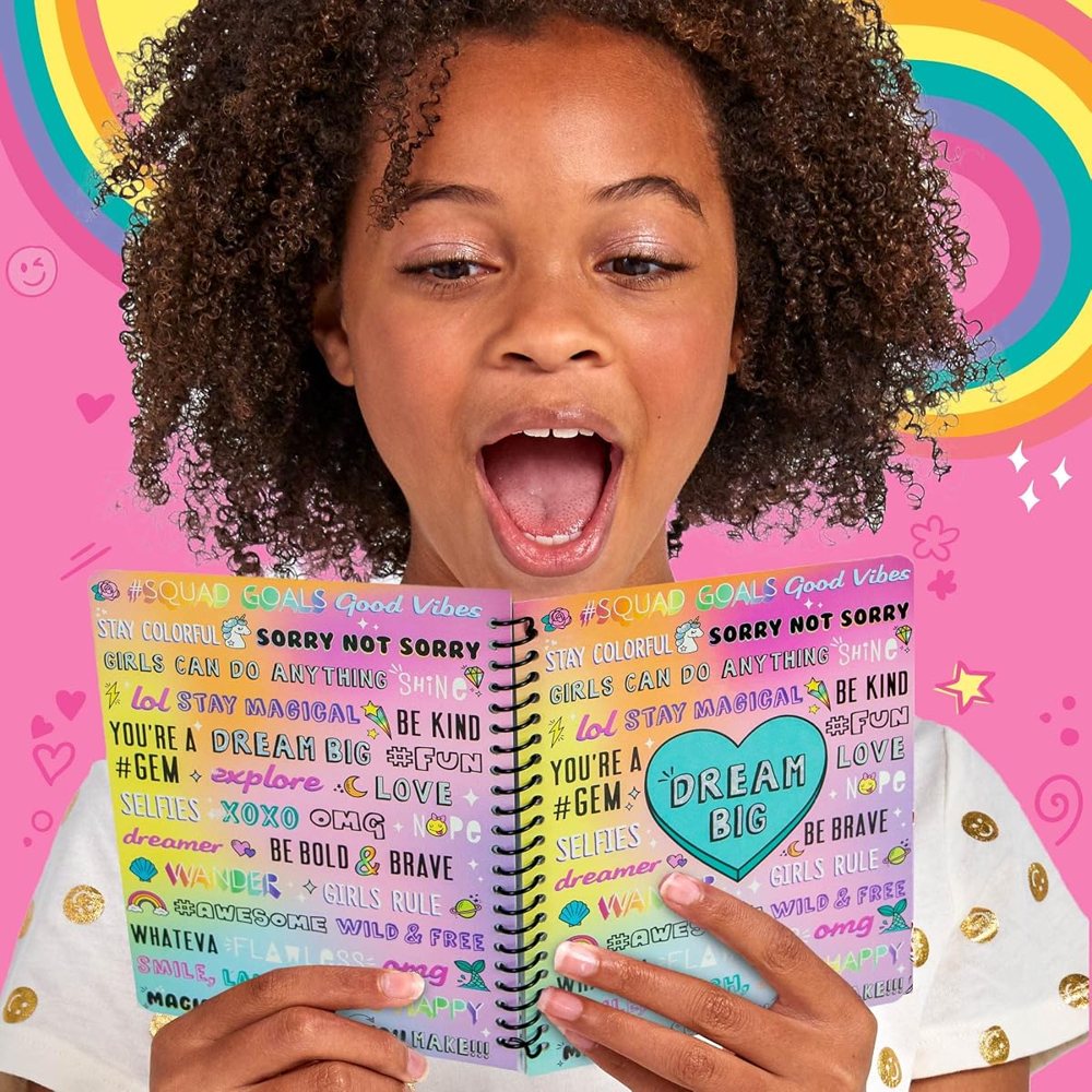 Just My Style Mer-Mazing sketchbook set with gel pens, brush markers and washi tape