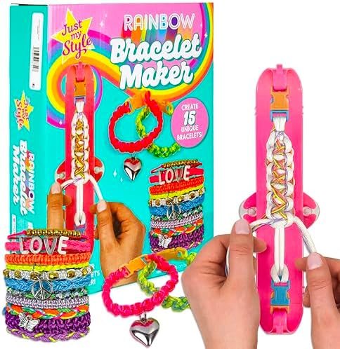 Rainbow Bracelet Maker suction cup tool with paracord, satin cording, friendship thread and clips